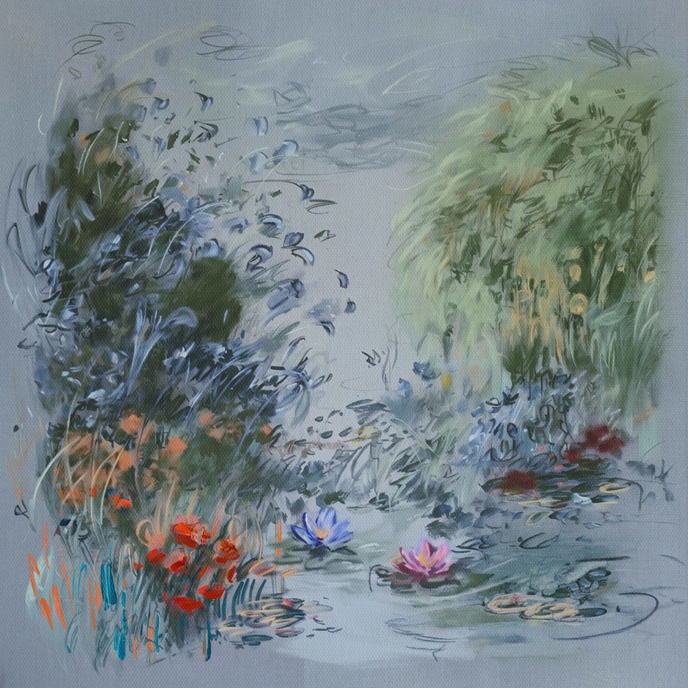 Water Lily Brushwork