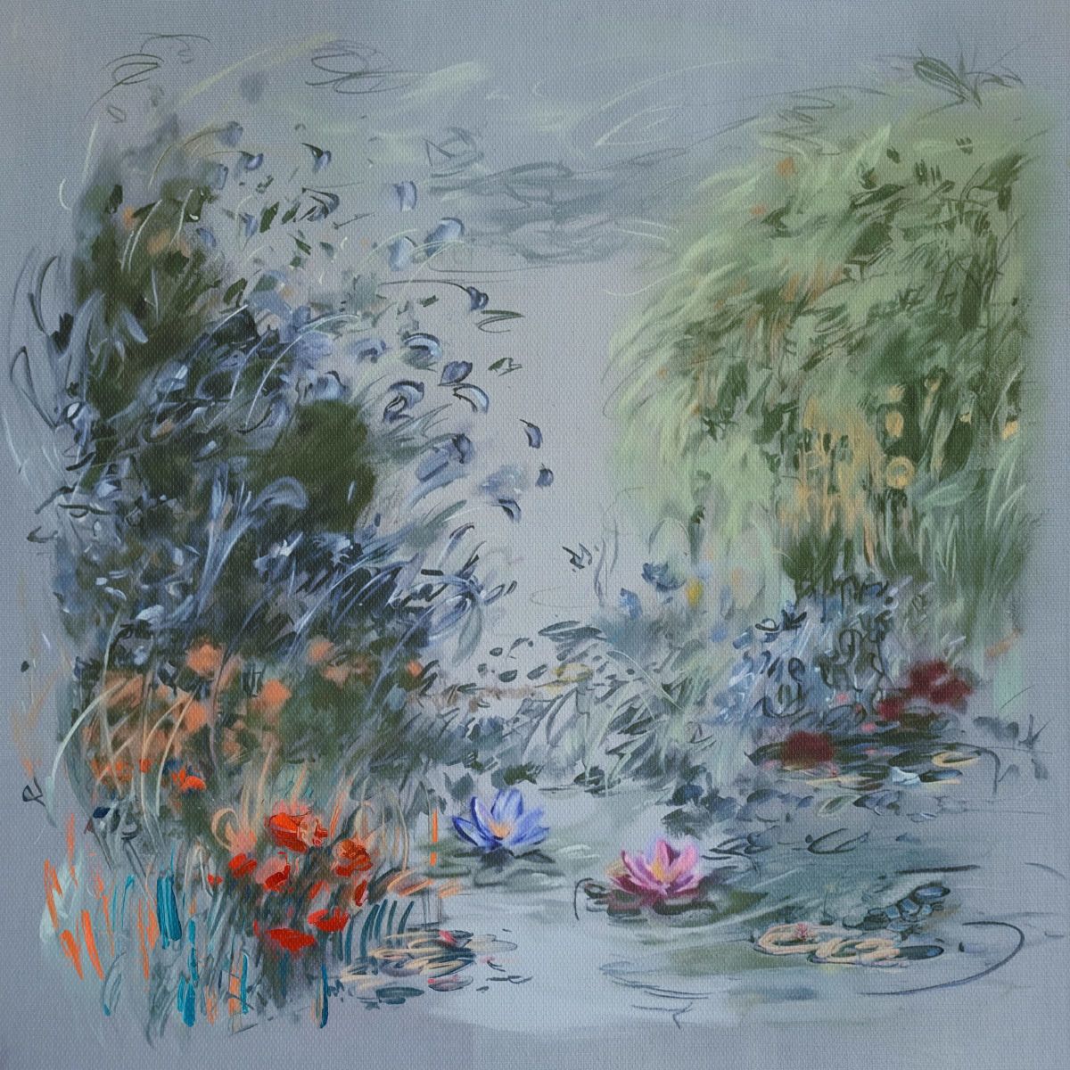 Water Lily Brushwork