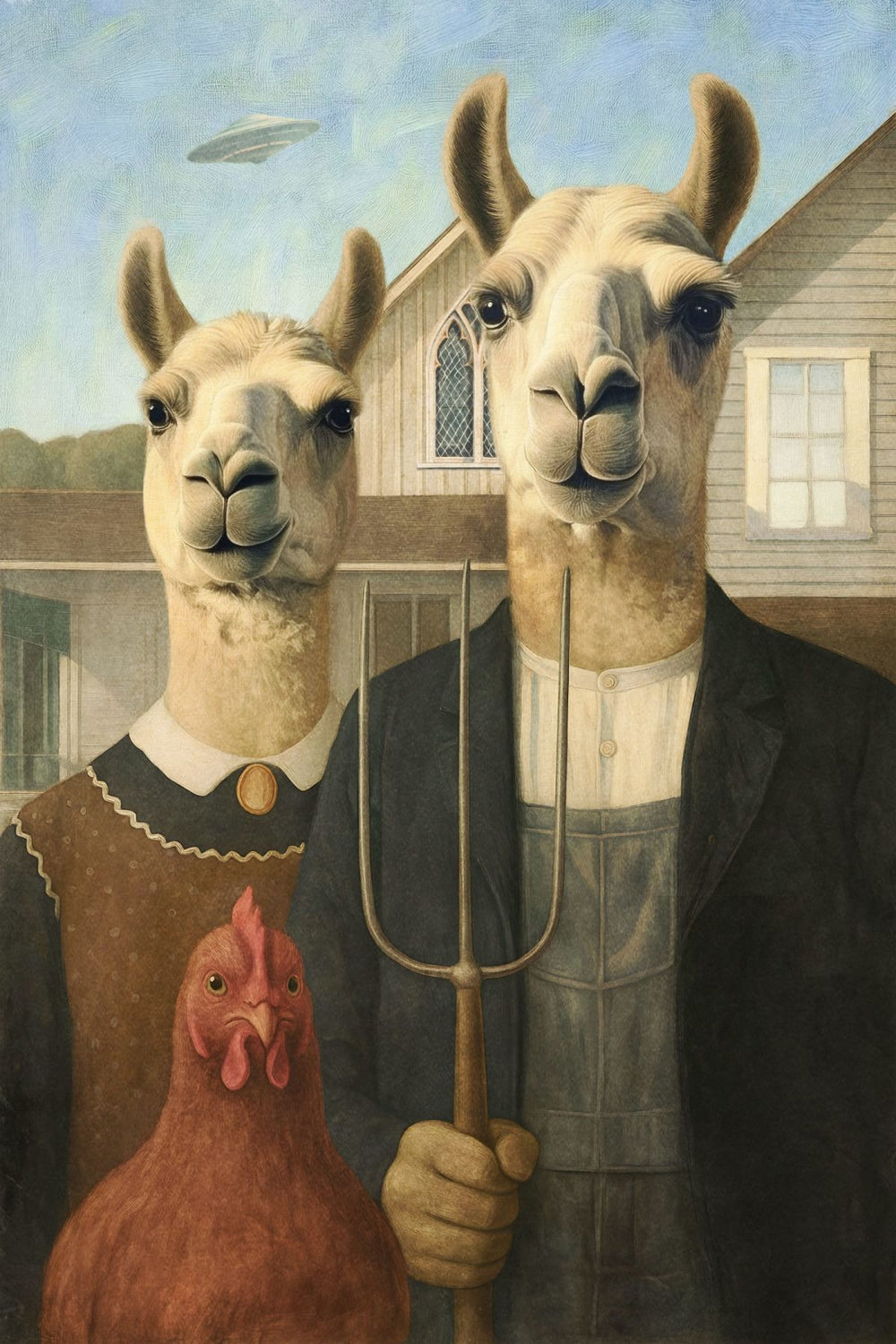 American Gothic Llama