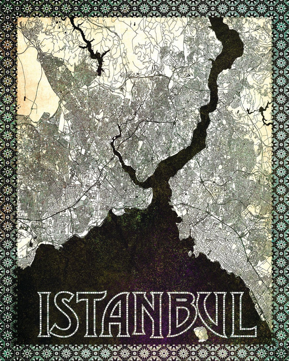 Istanbul Floral City Map