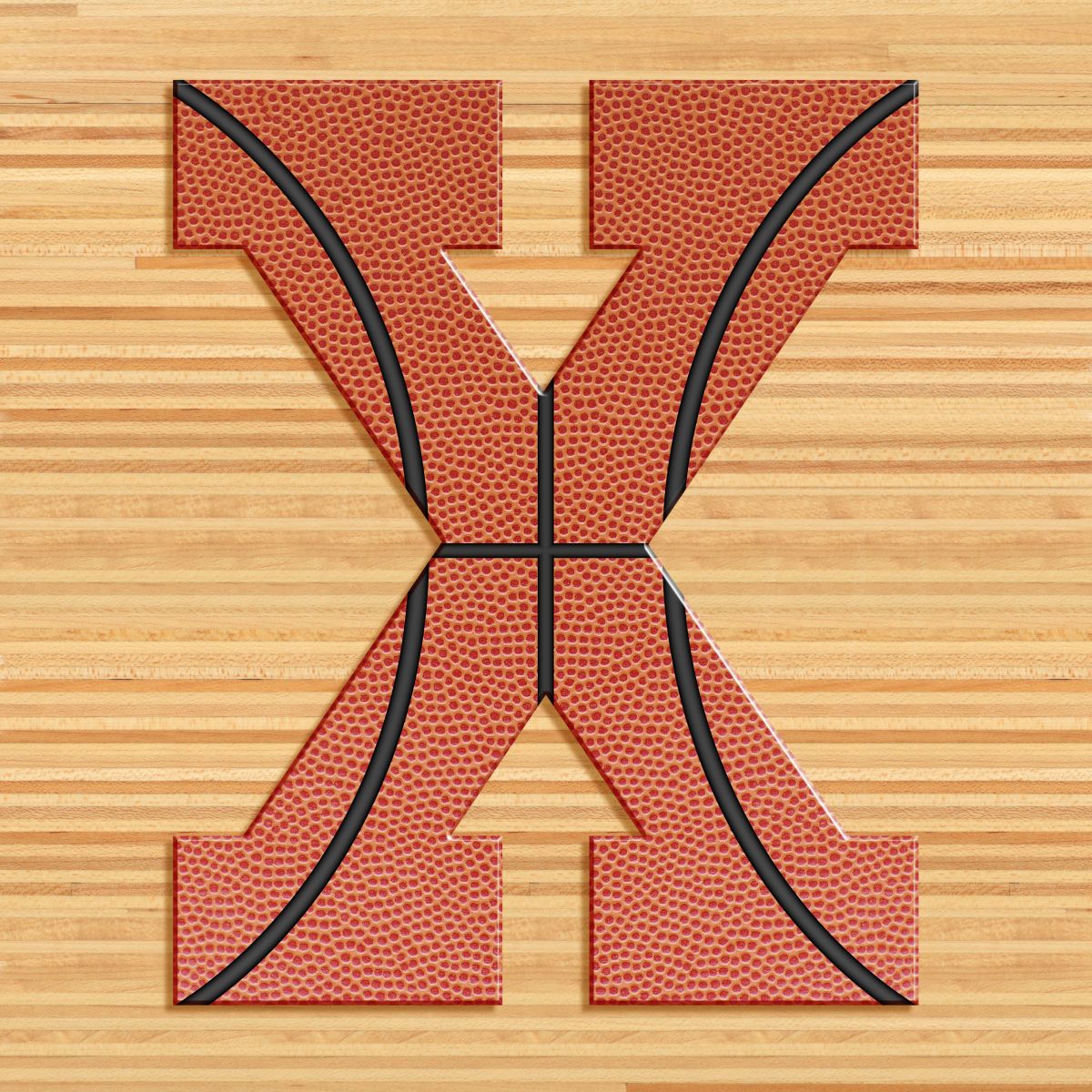 Basketball Letter X