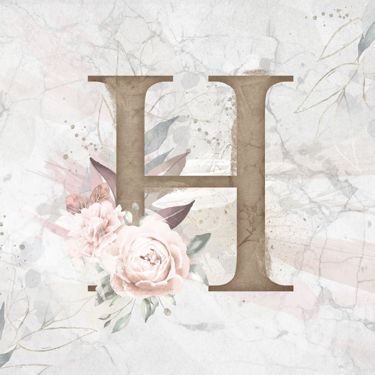 Floral Letter H