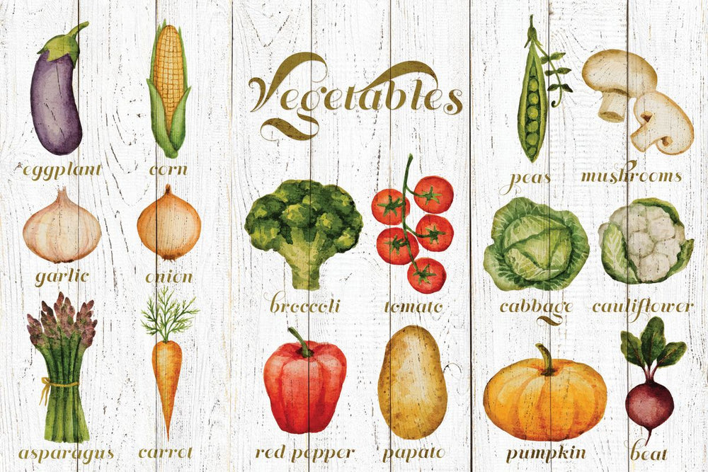 Farm Vegetables Chart
