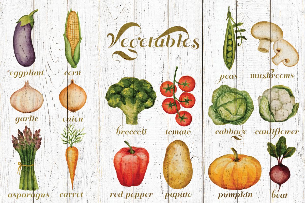 Farm Vegetables Chart