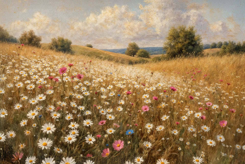 Wide Meadow Of Wildflowers