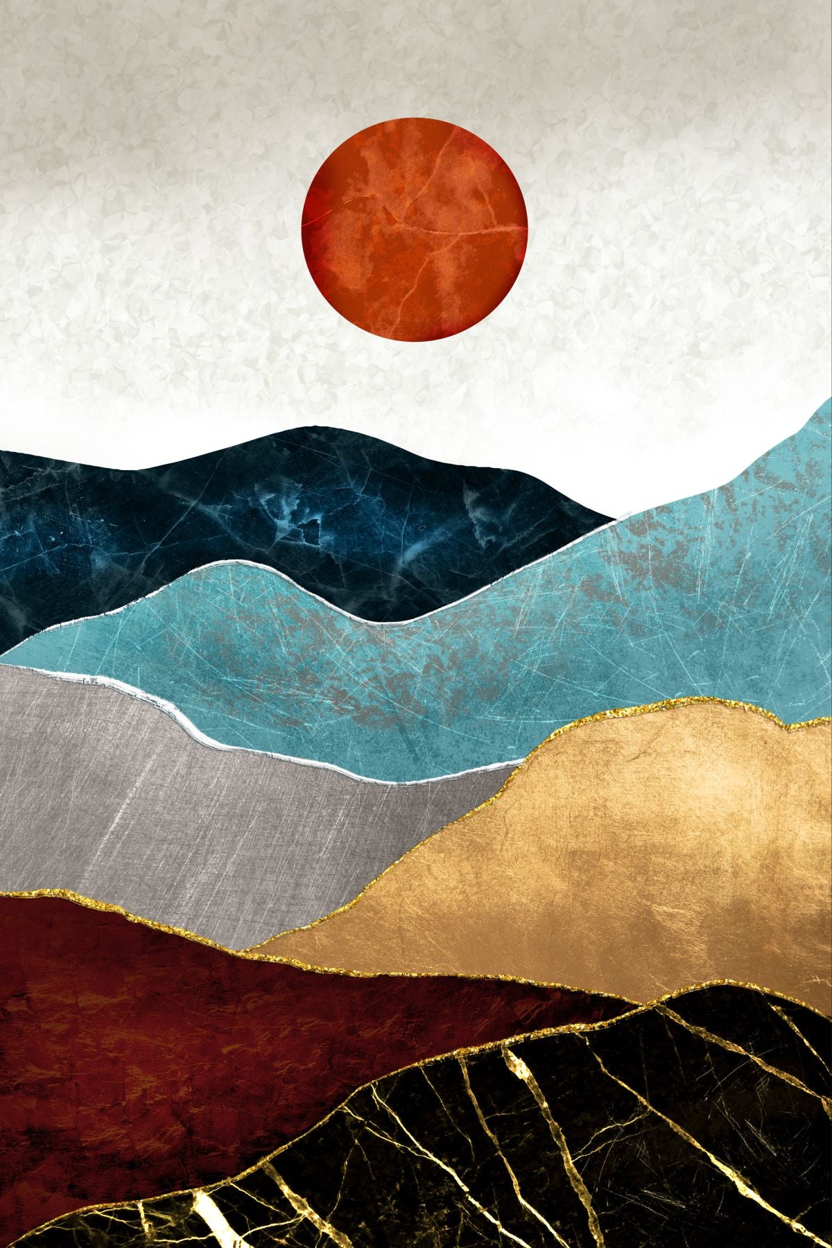 Abstract Mountain And Sun