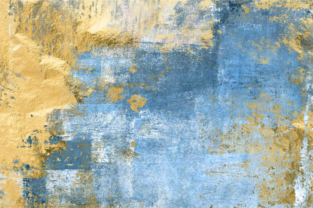 Gold And Blue Abstract