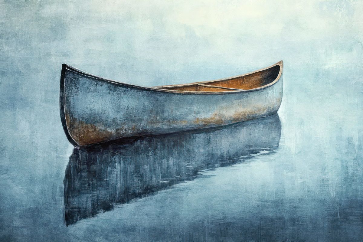Boat With Fading Reflection