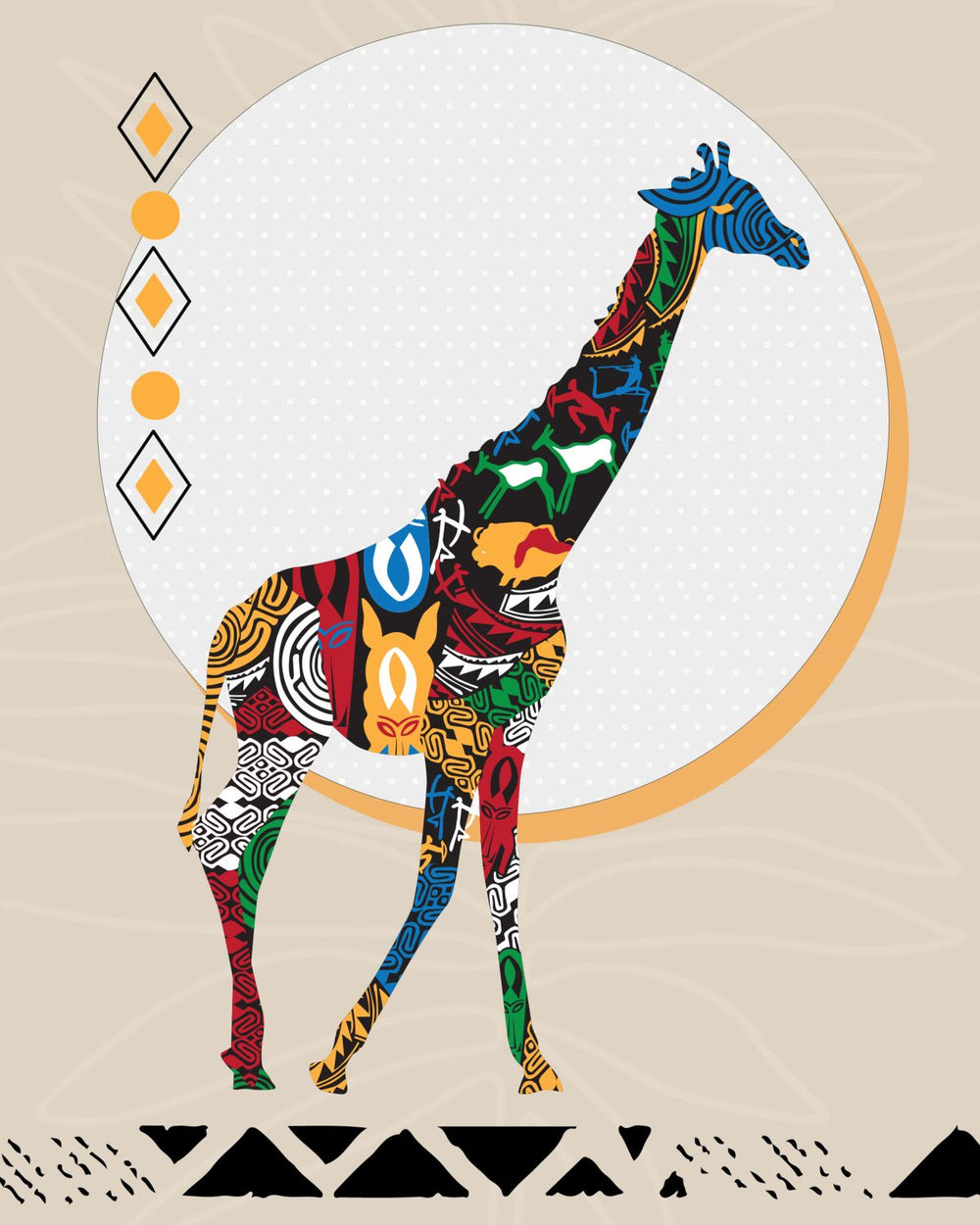 Pattern Abstract Giraffe