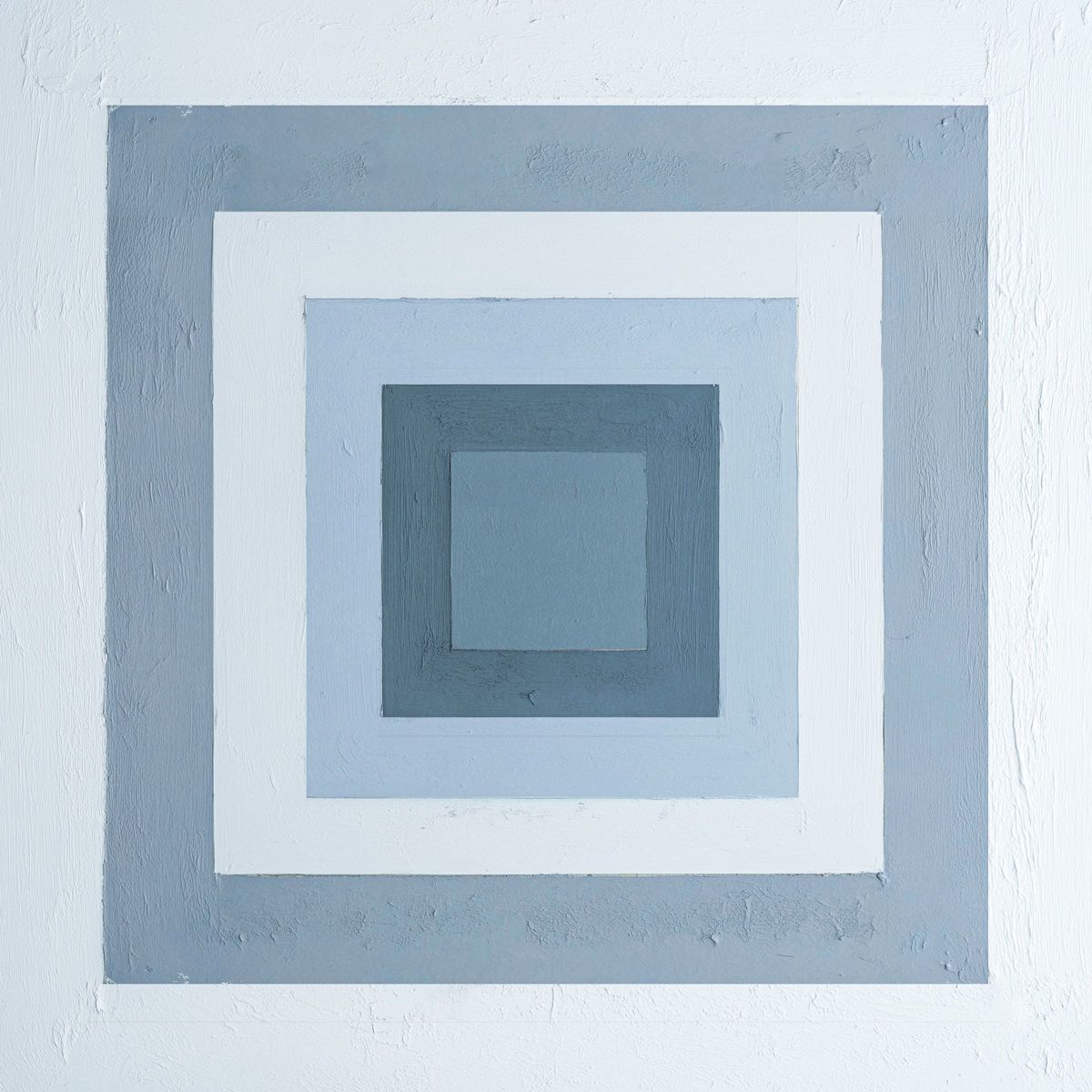 Modern Minimalist Blue and Gray Square Composition