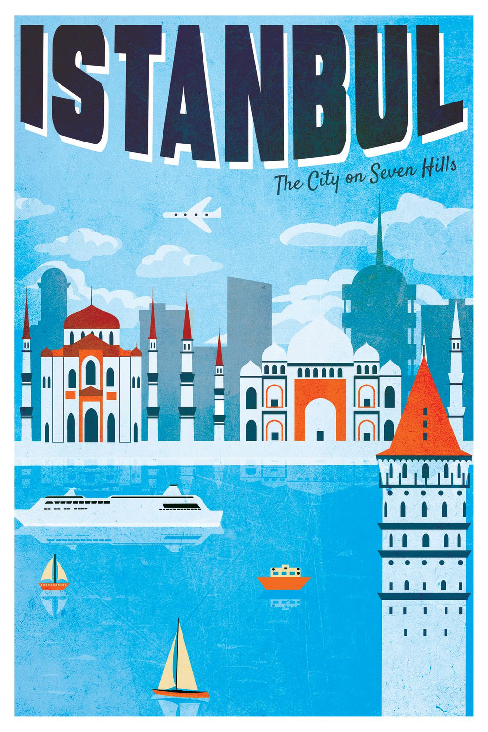 Istanbul Tourism Vintage Poster