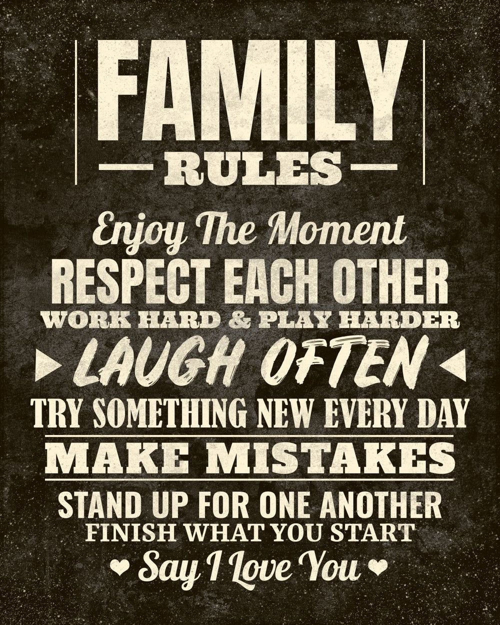 Grunge Family Rules