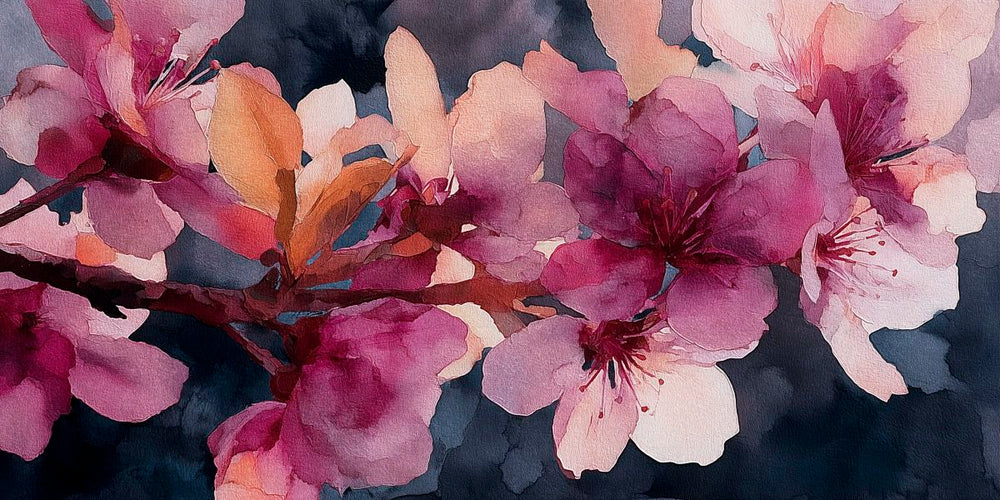 Cherry Blossoms in Watercolor