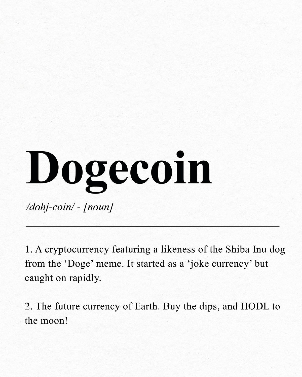Cryptocurrency Dogecoin Definition