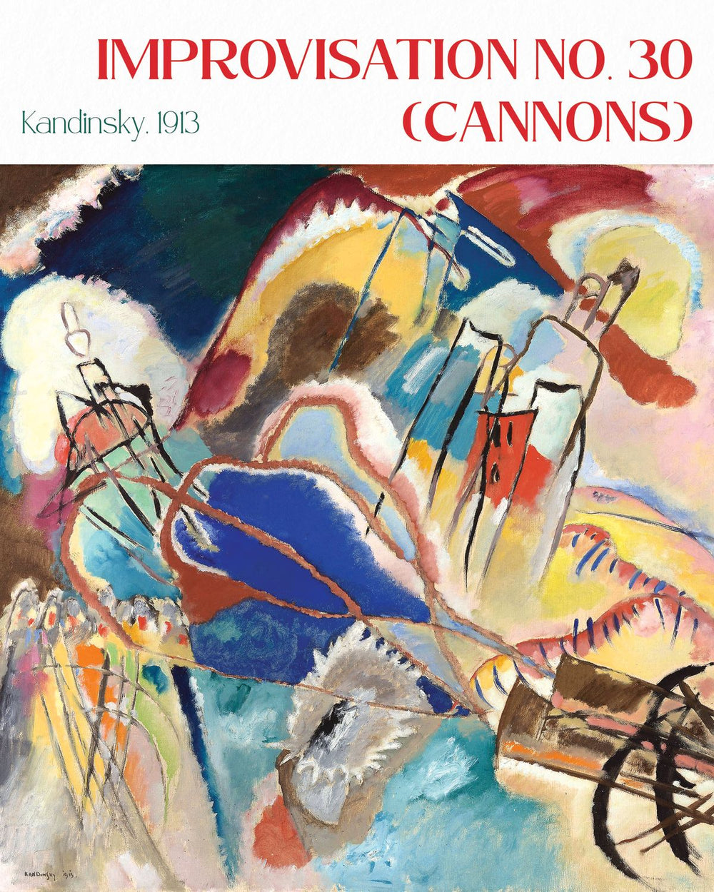 Improvisation No. 30 Cannons Kandinsky Exhibition Poster