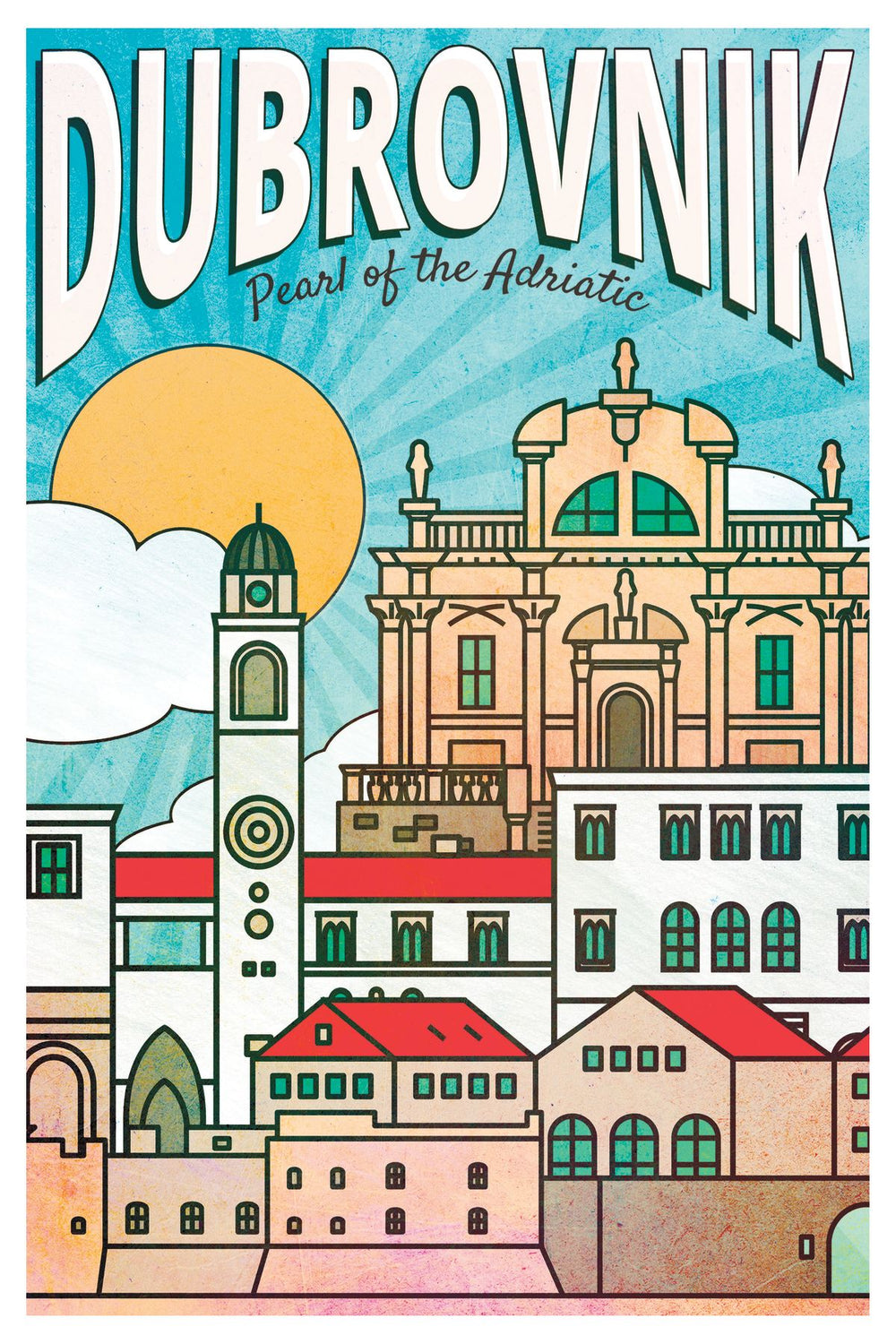 Dubrovnik Tourism Vintage Poster