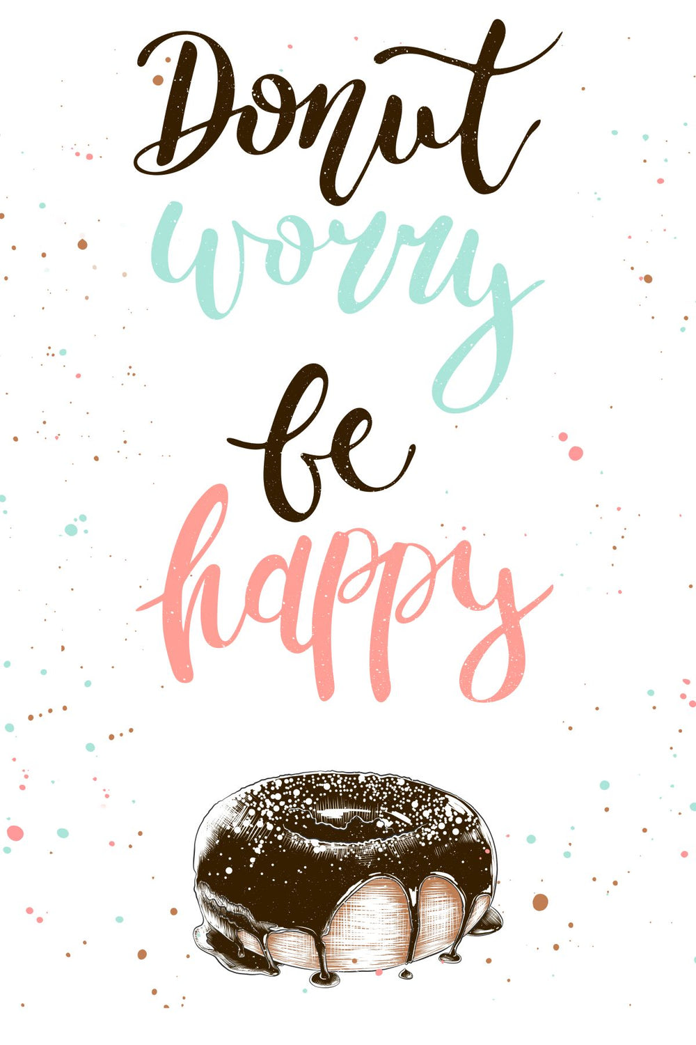 Donut Worry Typography