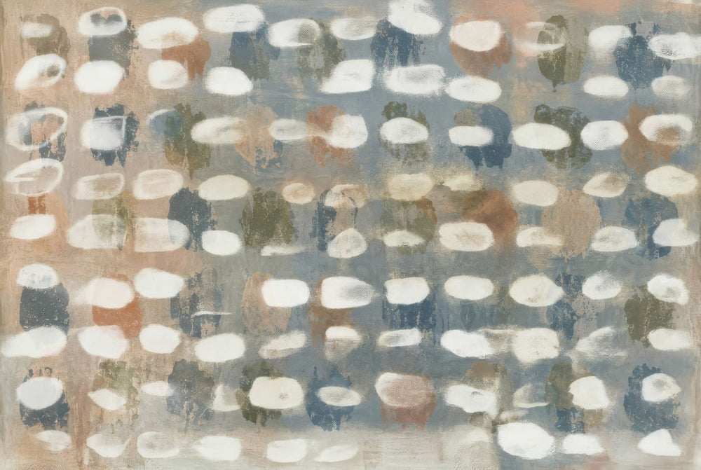 Denim Blue Blotches Abstract