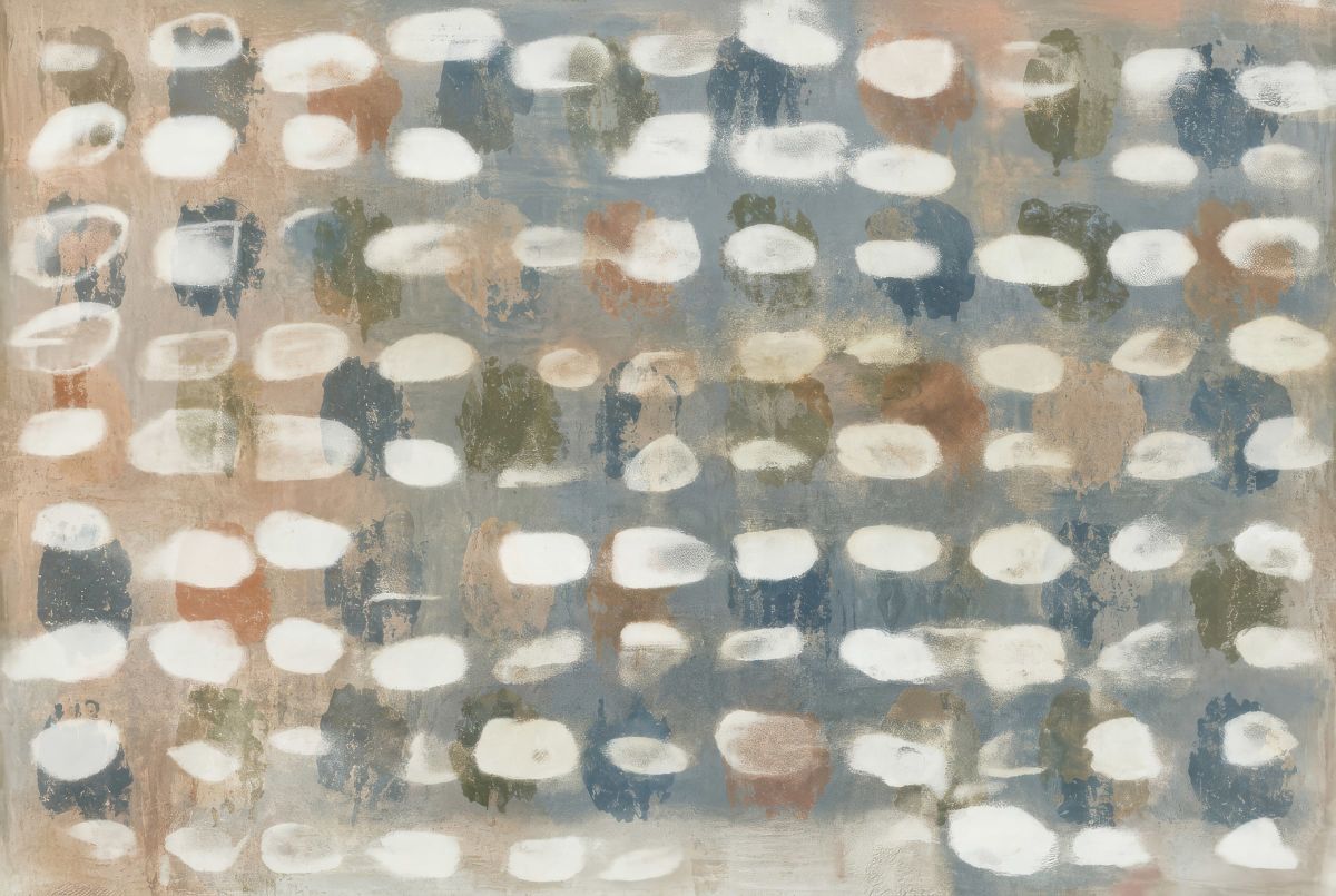 Denim Blue Blotches Abstract