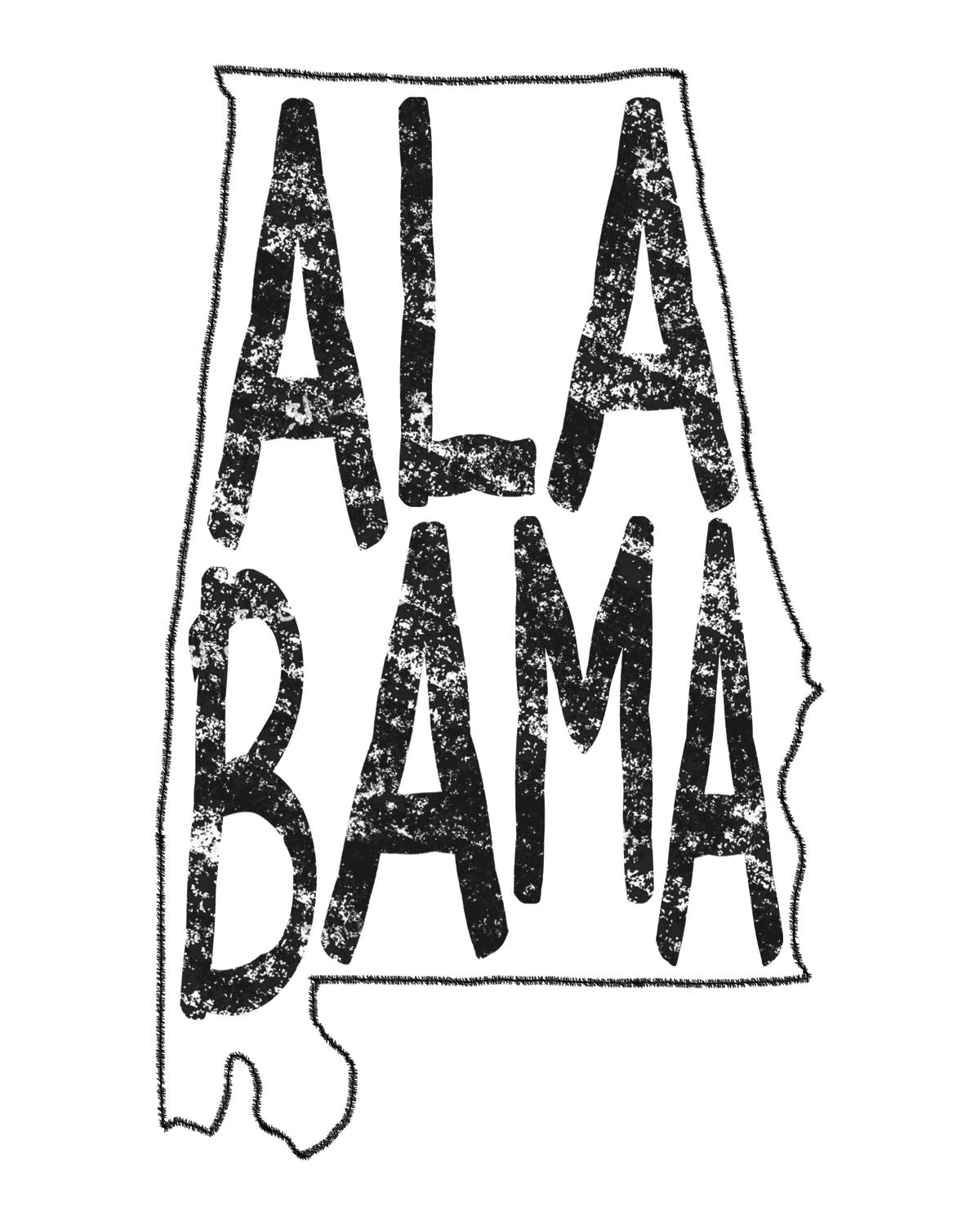Alabama Minimalist State Map