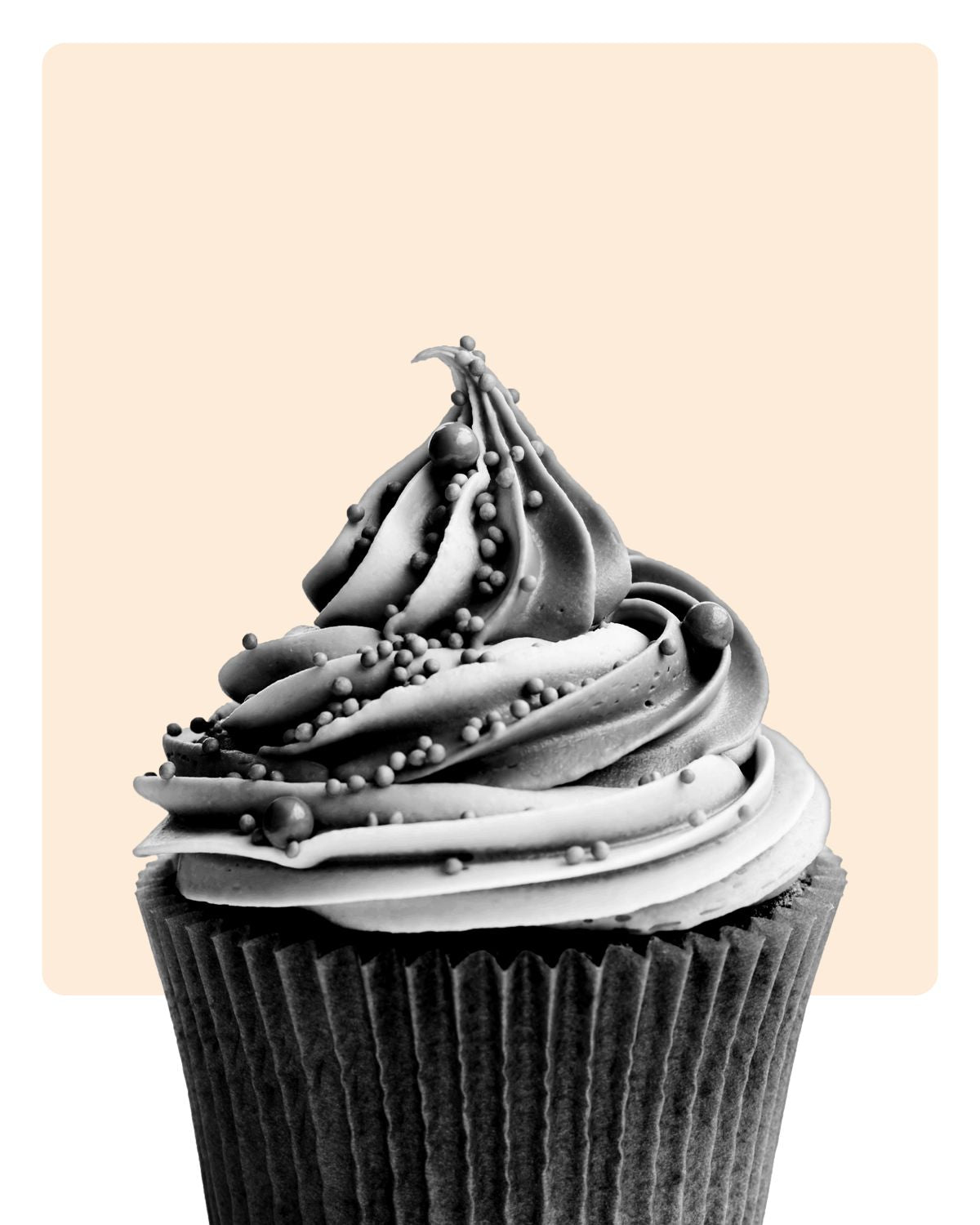 Gray Frosted Cupcake