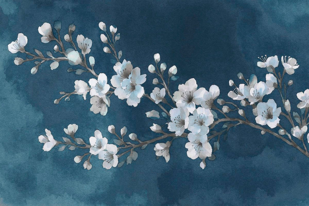 White Sakura At Night