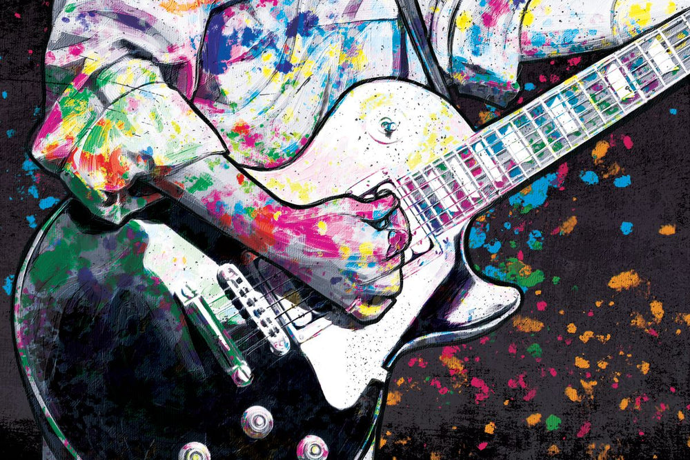 Electric Guitar Splash Of Color