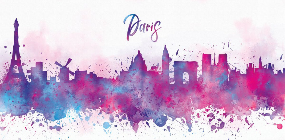Paris Skyline Splash