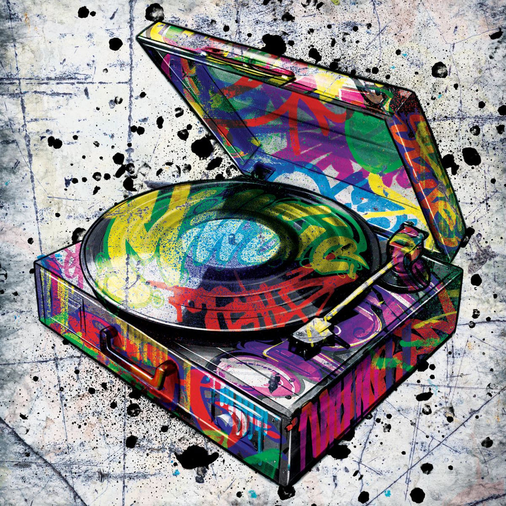 Record Player Graffiti