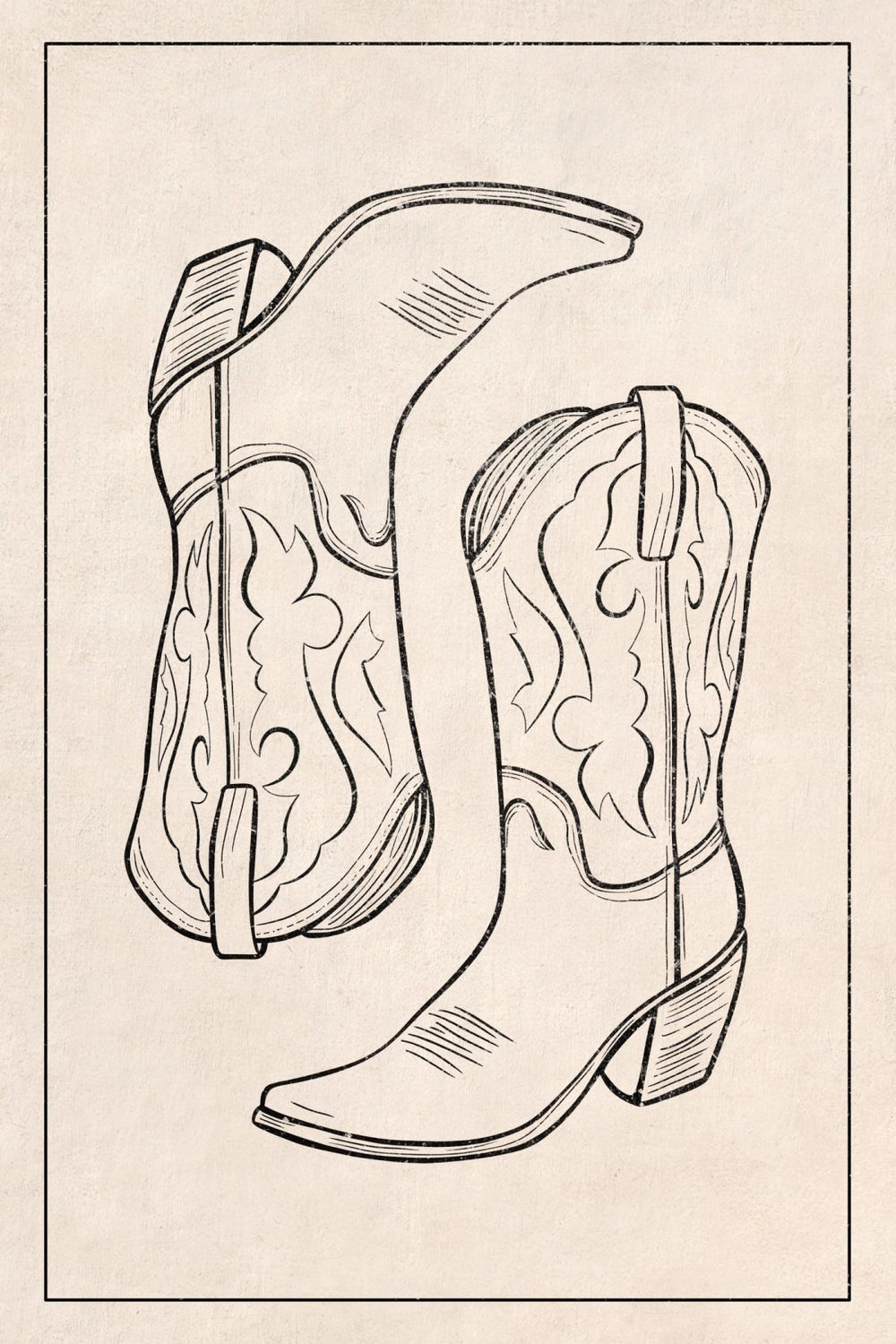 Cowboy Boots Sketch