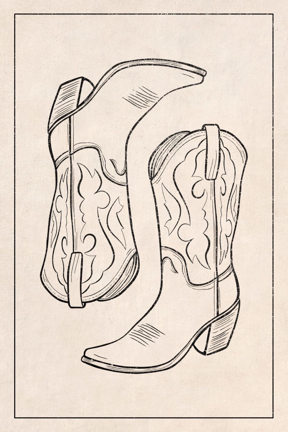 Cowboy Boots Sketch