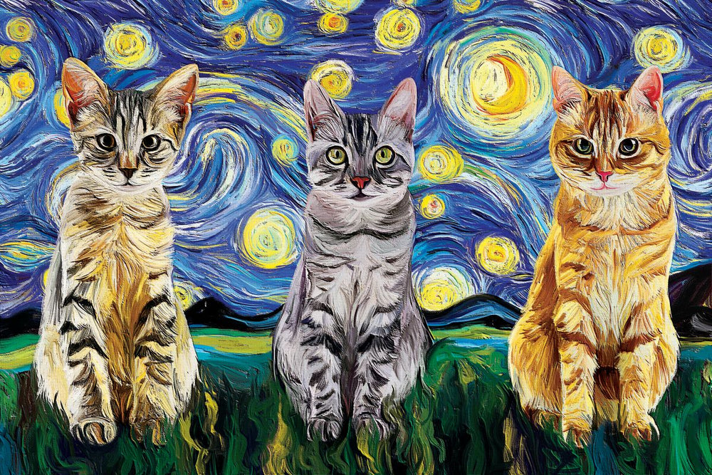 Cats Starry Night
