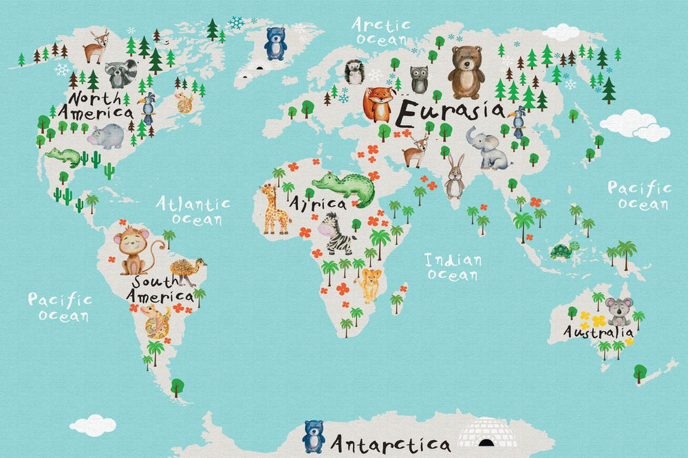 Funny Animals World Map