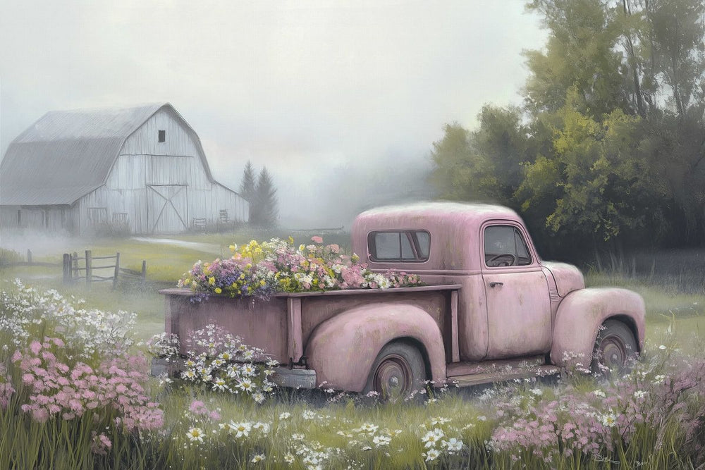 Rustic Truck With Flowers I