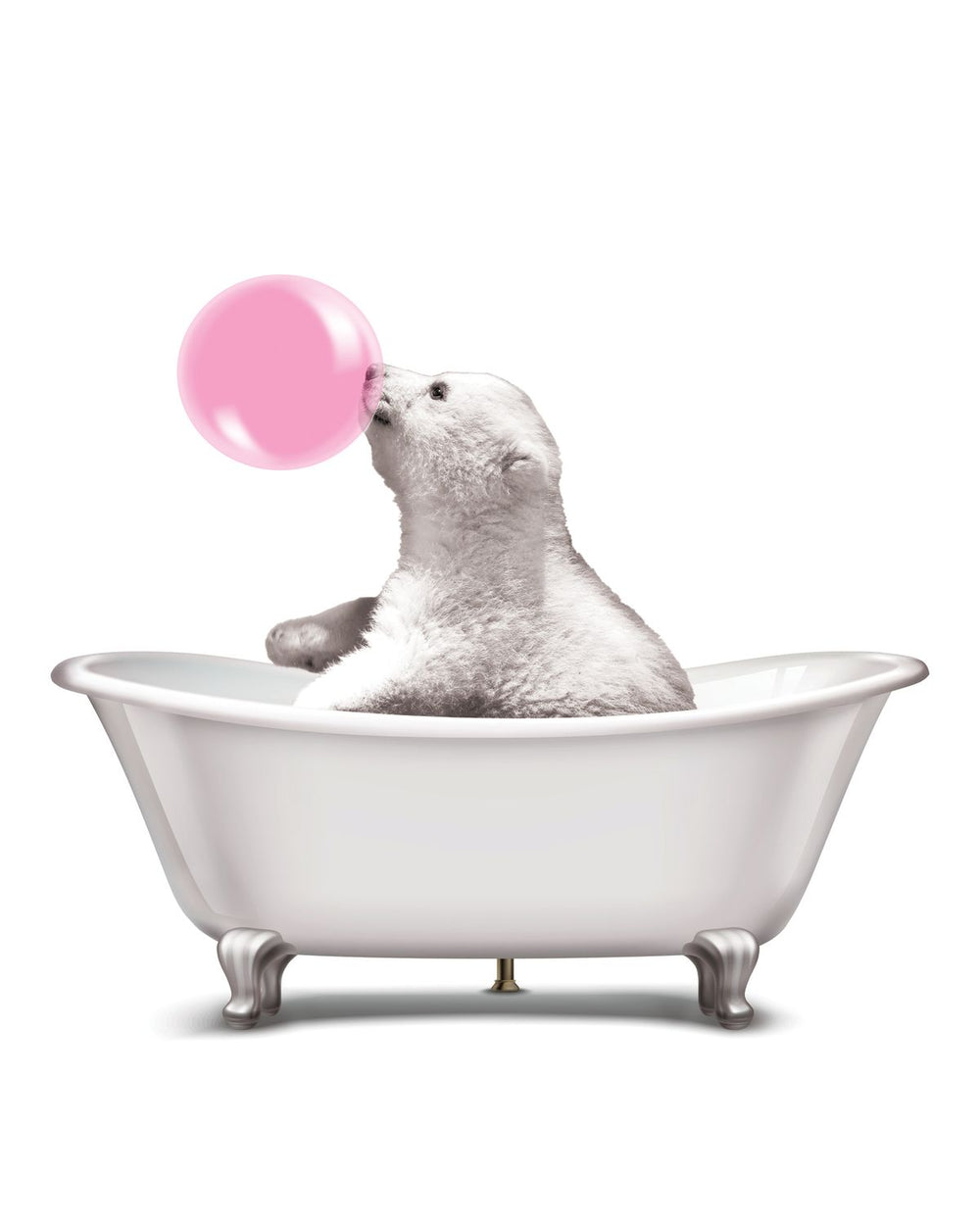 Bathtub Animal Polar Bear Bubble Gum
