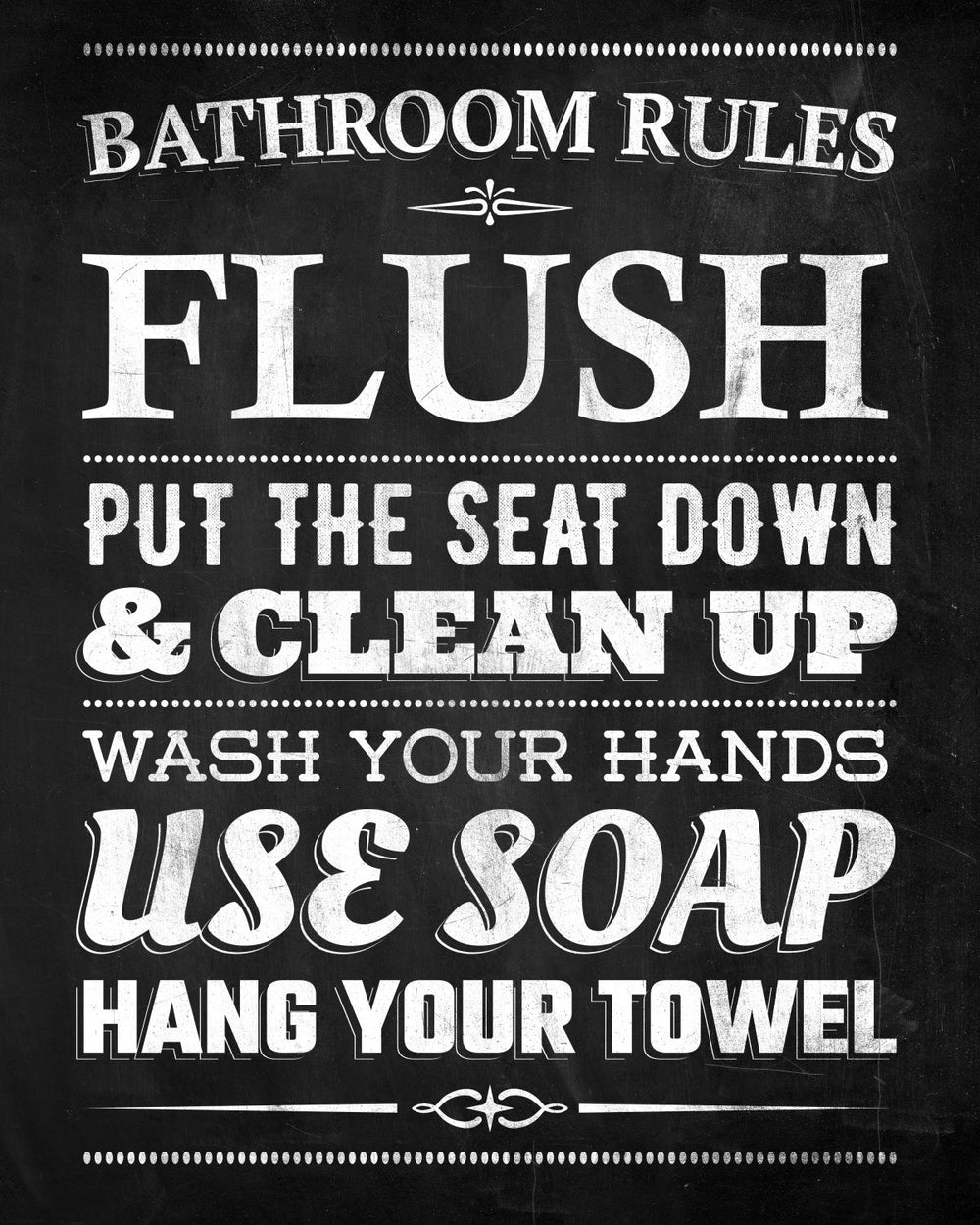General Bathroom Rules