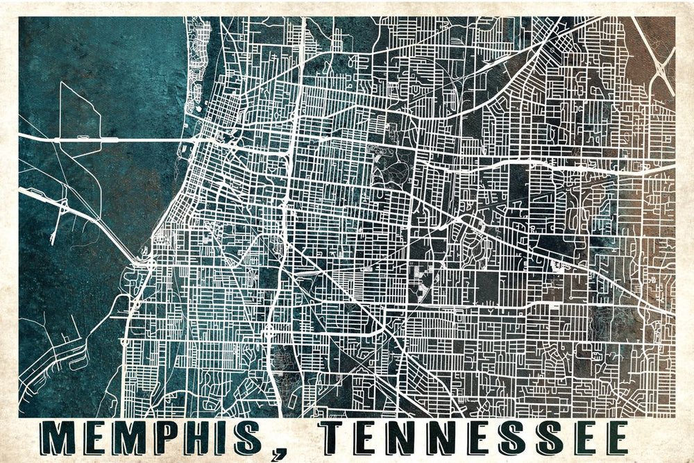 Vintage Memphis City Map
