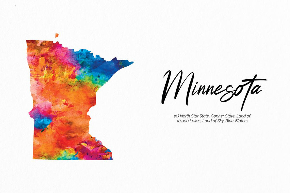 North Star State Minnesota Map