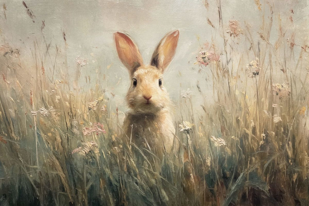 Rabbit in Wildflowers