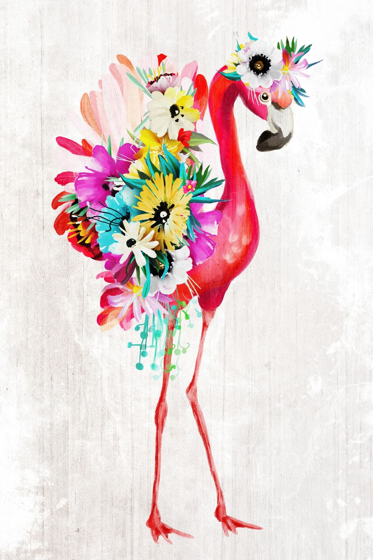 Floral Flamingo