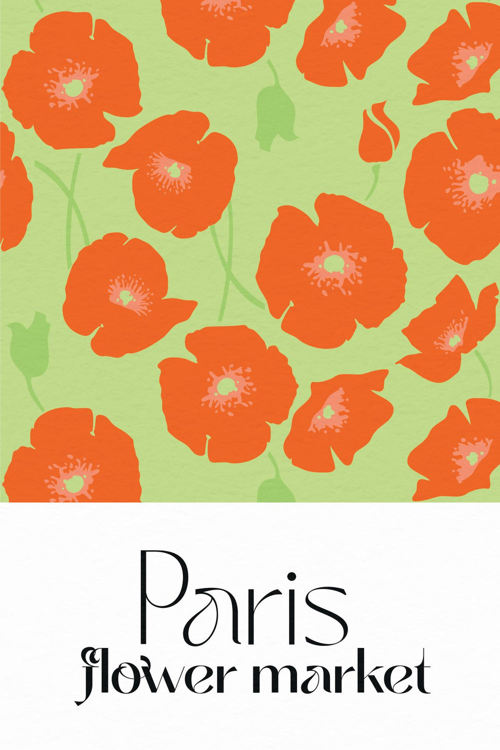 Paris Flower Market Poster