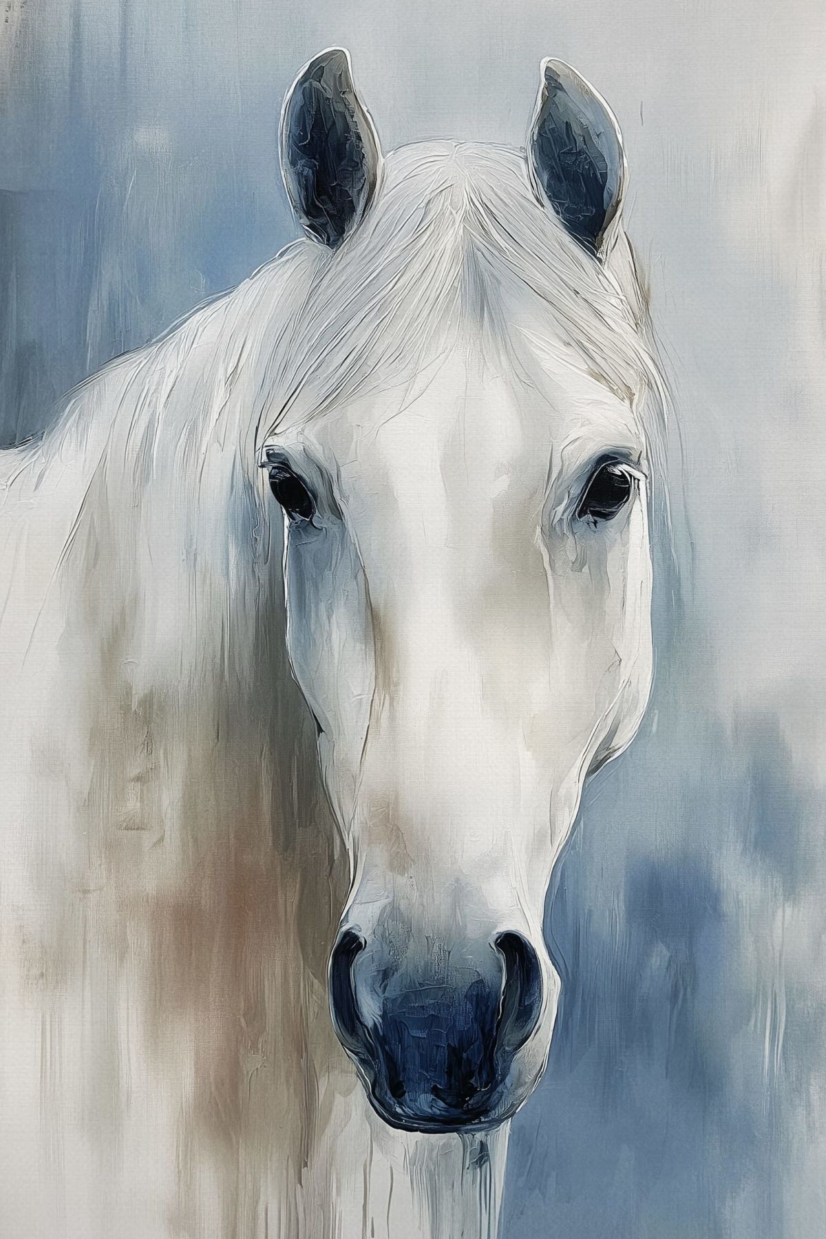 Graceful White Horse
