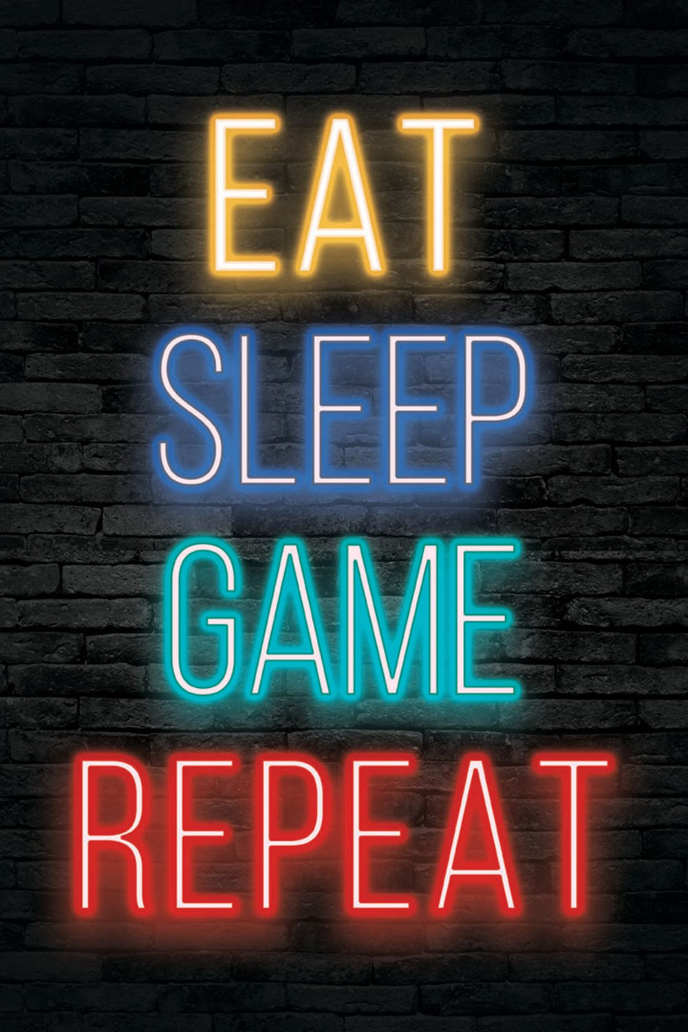 Neon Eat Sleep Game Repeat