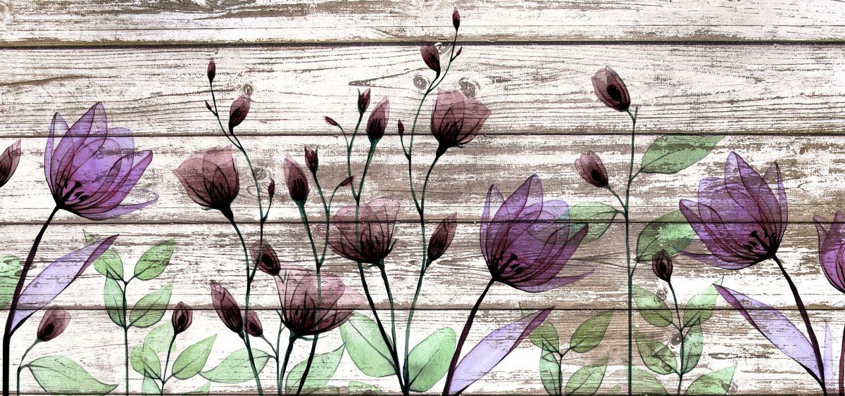 Wildflowers On Wood