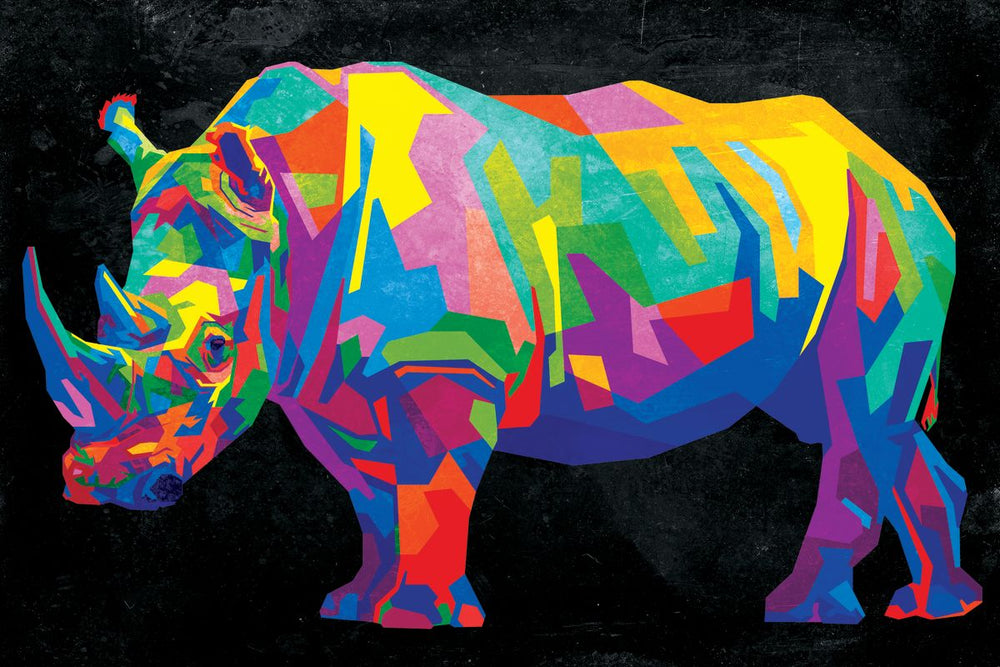 Rhinoceros Geometric Color