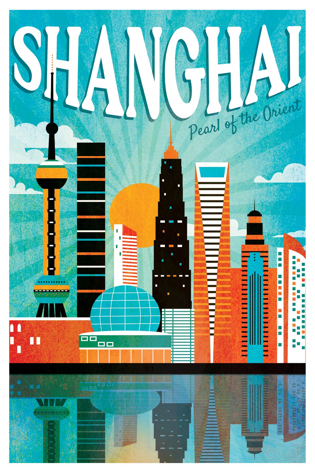 Shanghai Tourism Vintage Poster