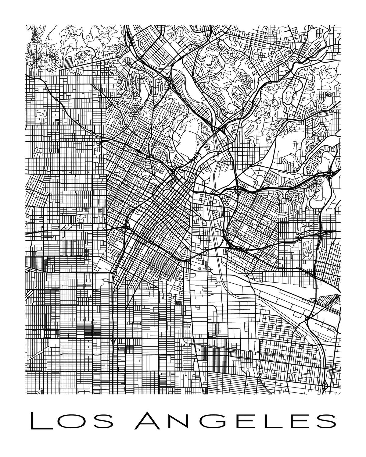 Minimalist LA City Map