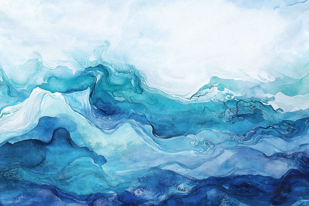 Liquid Strands Through Waves Wall Art