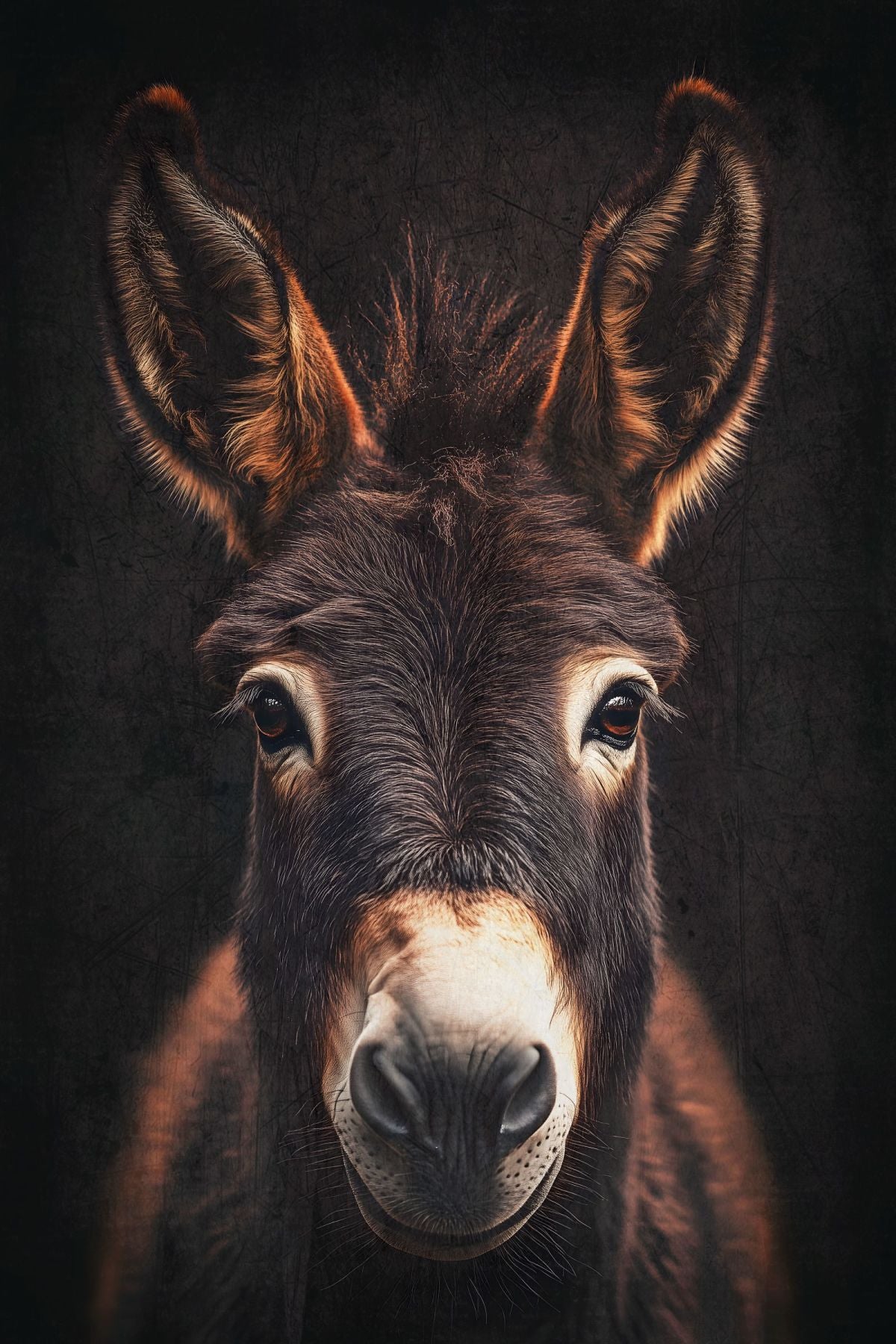 Dramatic Donkey Portrait